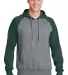 ST267 Sport-Tek® Raglan Colorblock Pullover Hoode For Grn/Vnt He front view
