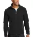 EB232 Eddie Bauer® Full-Zip Sherpa Fleece Jacket Black/Grey Stl front view
