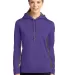 LST235 Sport-Tek® Ladies Sport-Wick® Fleece Colo Purple/D Sm Gy front view