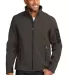 EB534 Eddie Bauer® Rugged Ripstop Soft Shell Jack Canteen Grey front view