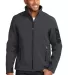 EB534 Eddie Bauer® Rugged Ripstop Soft Shell Jack Grey Steel front view