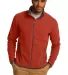 EB222 Eddie Bauer® Full-Zip Vertical Fleece Jacke Cayenne Orange front view