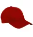 Big Accessories BX880 6-Panel Unstructured Hat RED front view