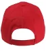 Big Accessories BX880 6-Panel Unstructured Hat RED back view