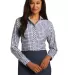 RH75 Red House® Ladies Tricolor Check Non-Iron Sh Navy/Plum front view
