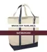 RH35 Red House® - Large Heavyweight Canvas Tote Nat/Maroon front view