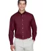 D620 Devon & Jones Men's Crown Collection Solid Br BURGUNDY front view