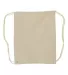 8875 Liberty Bags - Cotton Canvas Drawstring Backp NATURAL front view