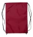 8888 Liberty Bags - Denier Nylon Zippered Drawstri RED back view