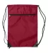 8888 Liberty Bags - Denier Nylon Zippered Drawstri RED front view