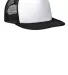 DT624 - District Flat Bill Snapback Trucker Cap White front view