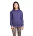 97200 Adult Unisex French Terry Hoodie in Purple heather front view