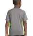 YST361 Sport-Tek® Youth Heather Colorblock Conten Vnt He/Lime Sh back view