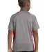 YST361 Sport-Tek® Youth Heather Colorblock Conten in Vnt he/tr red back view