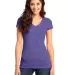 DT6501 District® - Juniors Very Important Tee® V Hthrd Purple front view
