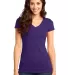 DT6501 District® - Juniors Very Important Tee® V Purple front view
