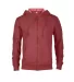 97300 Adult Unisex French Terry Zip Hoodie in Red heather hn8 front view