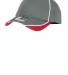 NE1070 New Era® Hex Mesh Cap in Grapht/red/wht front view