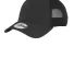 NE204 New Era® - Snapback Contrast Front Mesh Cap Black/Black front view