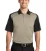 CS417 CornerStone® Select Snag-Proof Blocked Polo Tan/Black front view