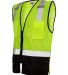 1509 ML Kishigo - Class 2 Black Bottom Vest in Lime