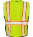 1513-1514 ML Kishigo - Black Series Heavy Duty Ves Lime back view