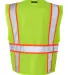 1163-1164 ML Kishigo - Solid Front Vest with Mesh  Lime back view