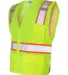 1163-1164 ML Kishigo - Solid Front Vest with Mesh  Lime side view