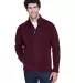 88190 Core 365 Journey  Men's Fleece Jackets BURGUNDY front view