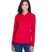 78192 Core 365 Pinnacle Ladies' Performance Long S CLASSIC RED front view