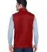 88191 Core 365 Journey  Men's Fleece Vest CLASSIC RED back view