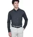 88193 Core 365 Operate  Men's Long Sleeve Twill Sh CARBON front view
