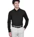 88193 Core 365 Operate  Men's Long Sleeve Twill Sh BLACK front view