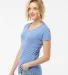 253 Tultex Ladies' Tri-Blend Tee with a Tear-Away  in Athletic blue tri blend side view