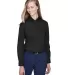 78193 Core 365 Ladies' Operate Long-Sleeve Twill S BLACK front view