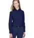 78193 Core 365 Ladies' Operate Long-Sleeve Twill S CLASSIC NAVY front view