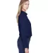 78193 Core 365 Ladies' Operate Long-Sleeve Twill S CLASSIC NAVY side view