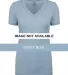 Next Level 6044 Ladies Poly/Cotton V DUSTY BLUE front view