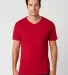 MC1047 Cotton Heritage Men's Chicago Cotton V-Neck in Red front view
