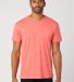 MC1047 Cotton Heritage Men's Chicago Cotton V Neck in Coral front view