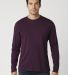 MC1144 Cotton Heritage Men's Indy Long Sleeve Tee in Wine front view