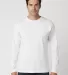 MC1144 Cotton Heritage Men's Indy Long Sleeve Tee White front view