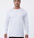 MC1144 Cotton Heritage Men's Indy Long Sleeve Tee White front view