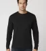 MC1144 Cotton Heritage Men's Indy Long Sleeve Tee Black front view