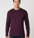 MC1144 Cotton Heritage Men's Indy Long Sleeve Tee Wine front view