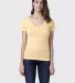 LC1125 Cotton Heritage Juniors V-Neck Tee Squash front view
