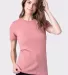 HC1025 Womens Cotton Crew Neck Tee Dusty Rose Heather front view