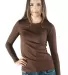 L1905 Cotton Heritage Junior's Thermal Crew Neck Tee Catalog front view