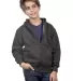 Y2700 Cotton Heritage Spokane Unisex Youth Zip Up  Charcoal Heather front view