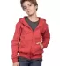 Y2700 Cotton Heritage Spokane Unisex Youth Zip Up  Red front view